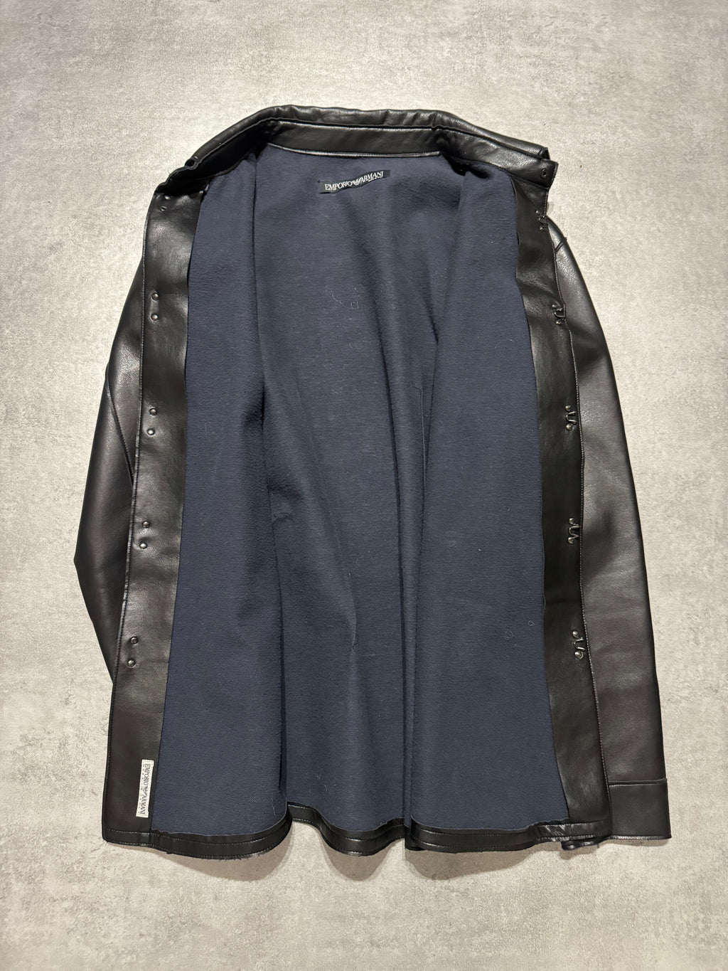 AW1996 Emporio Armani Black Leather Soft Italian Jacket (L/XL) - 8