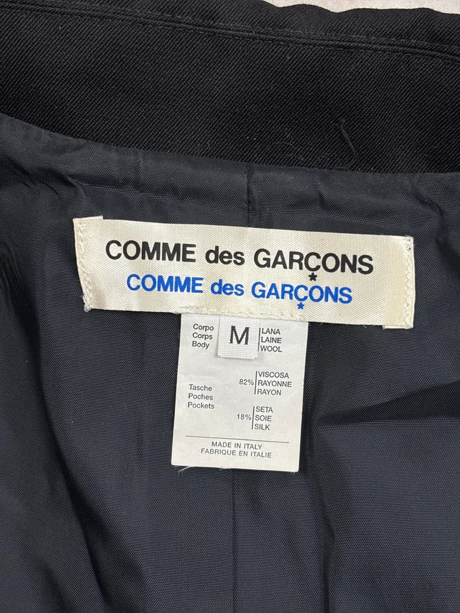1990s Comme des Garçons Black Wool Velvet Pocket Light Jacket ZehUKQuA 9