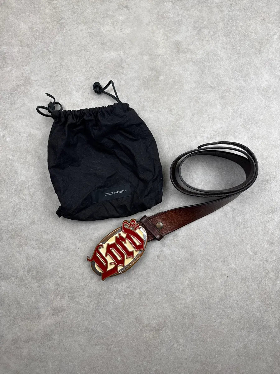 2010s Dsquared2 Dark Brown Leather Lord  Belt ZfyMInXZ 1