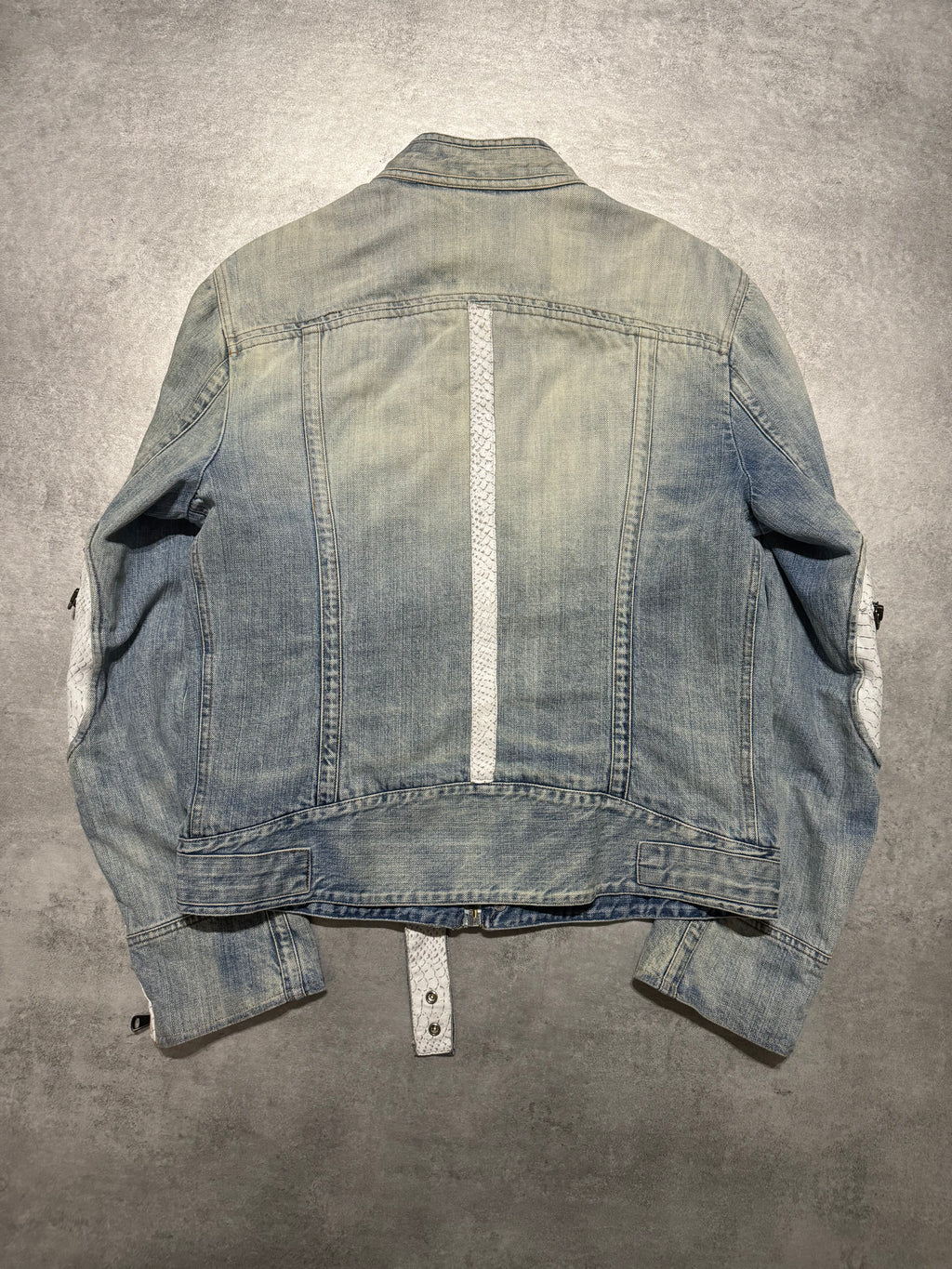 SS2005 Dolce & Gabbana Apocalyptic Biker Denim Jacket (M/L) - 7