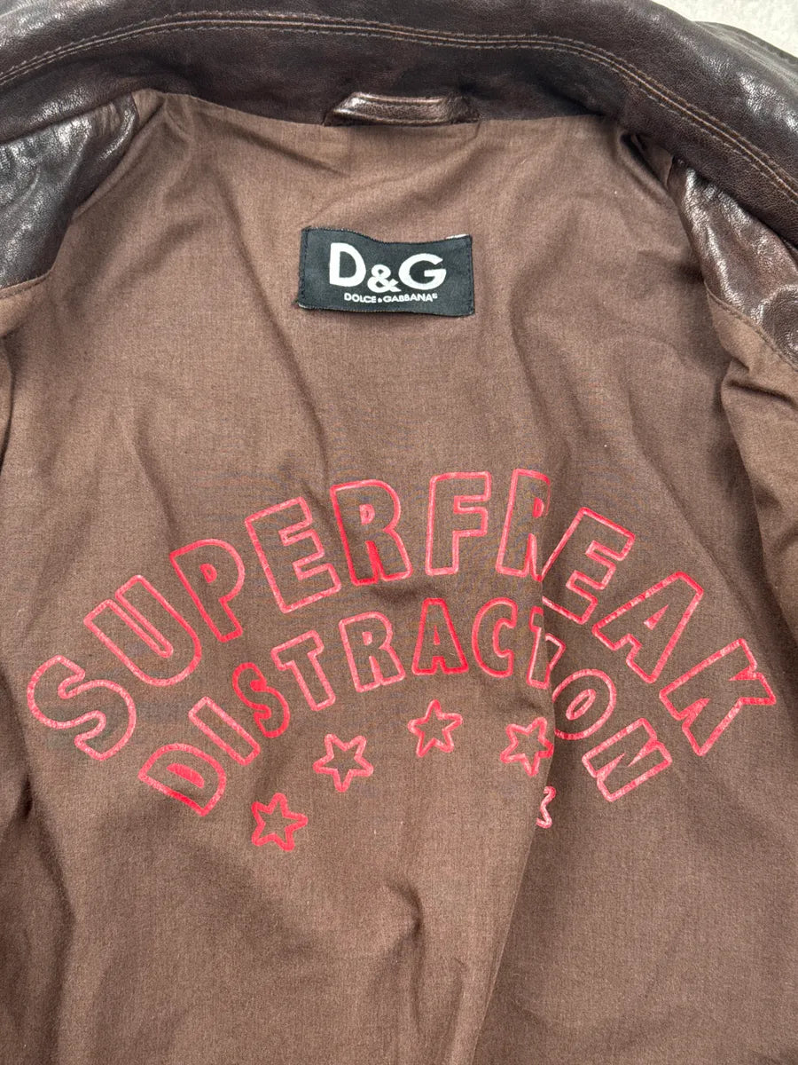 2000s Dolce & Gabbana Dark Brown Superfreak Multi-Pocket Leather Jacket ZmQaOiyT 11