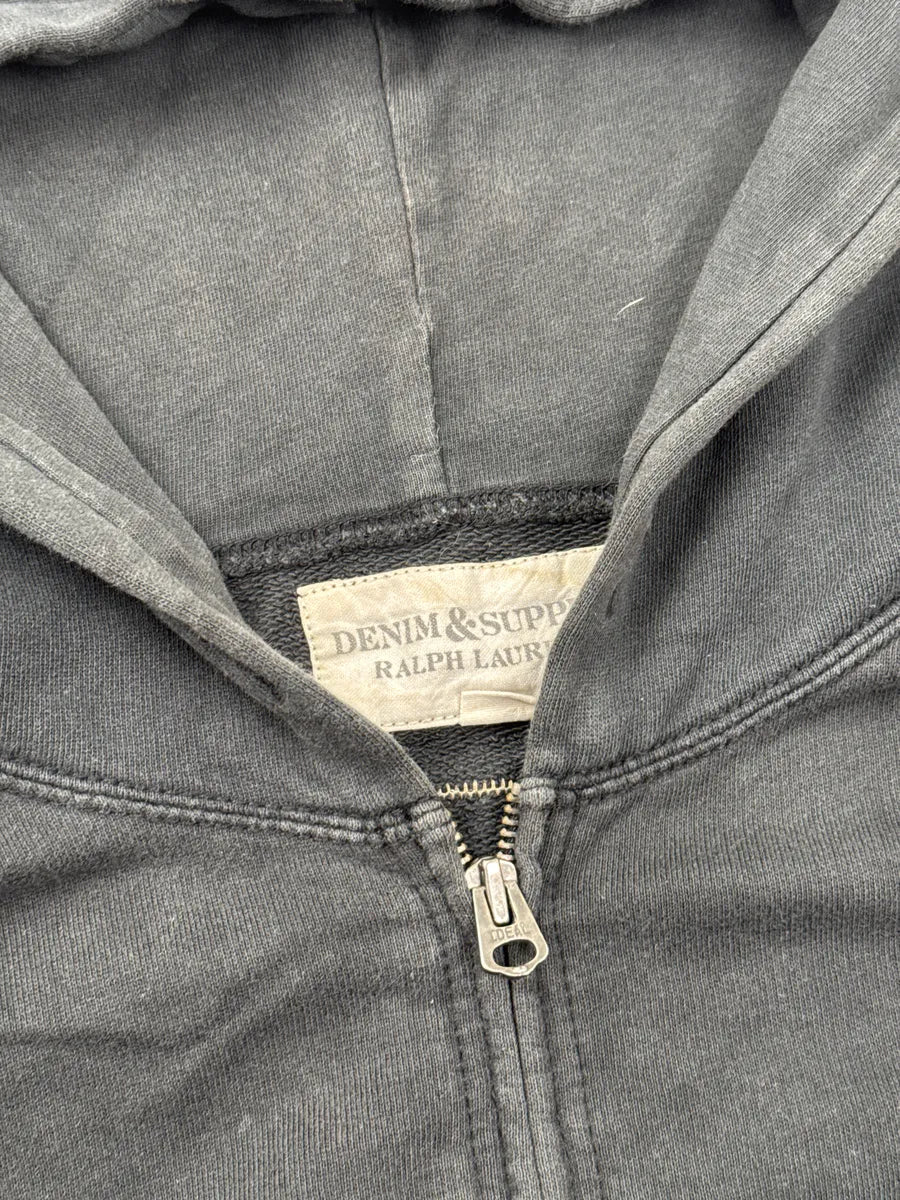 2010s Ralph Lauren Black Eagle Flag Back Patch Zip-Up Hoodie ZnPZiAPF 9