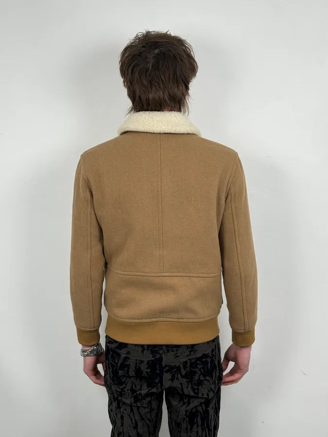 A.P.C Beige Classy Wool White Collar Jacket kfosmJo 2
