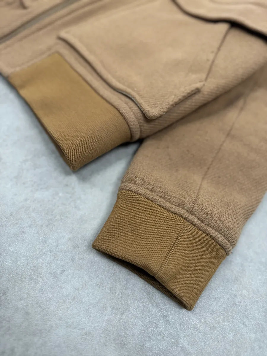 A.P.C Beige Classy Wool White Collar Jacket kfosmJo 5