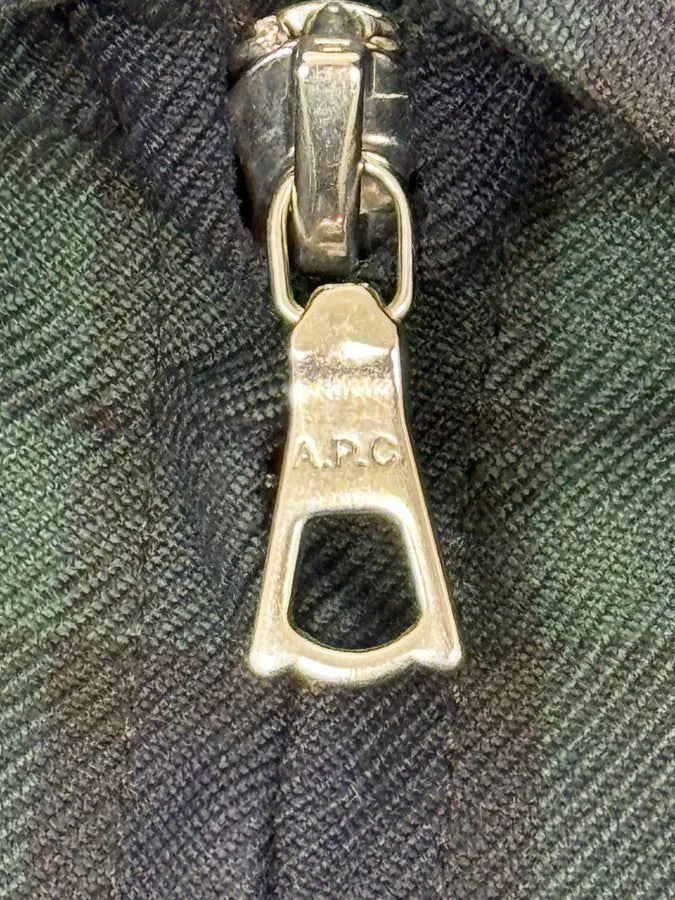 A.P.C College Tartan Navy & Green Jacket rybyHSA 8