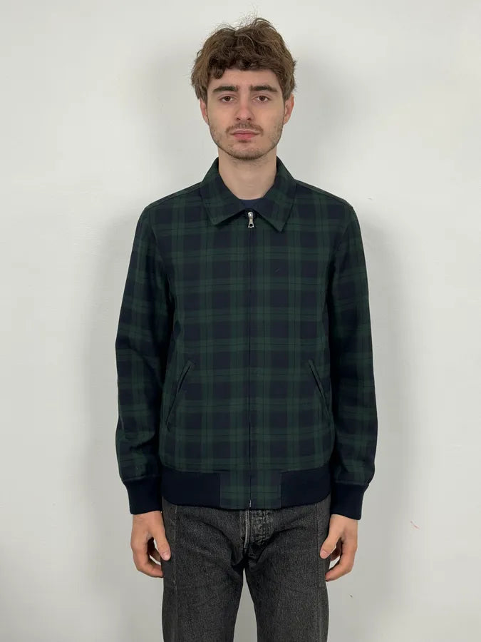 A.P.C College Tartan Navy & Green Jacket rybyHSA 1