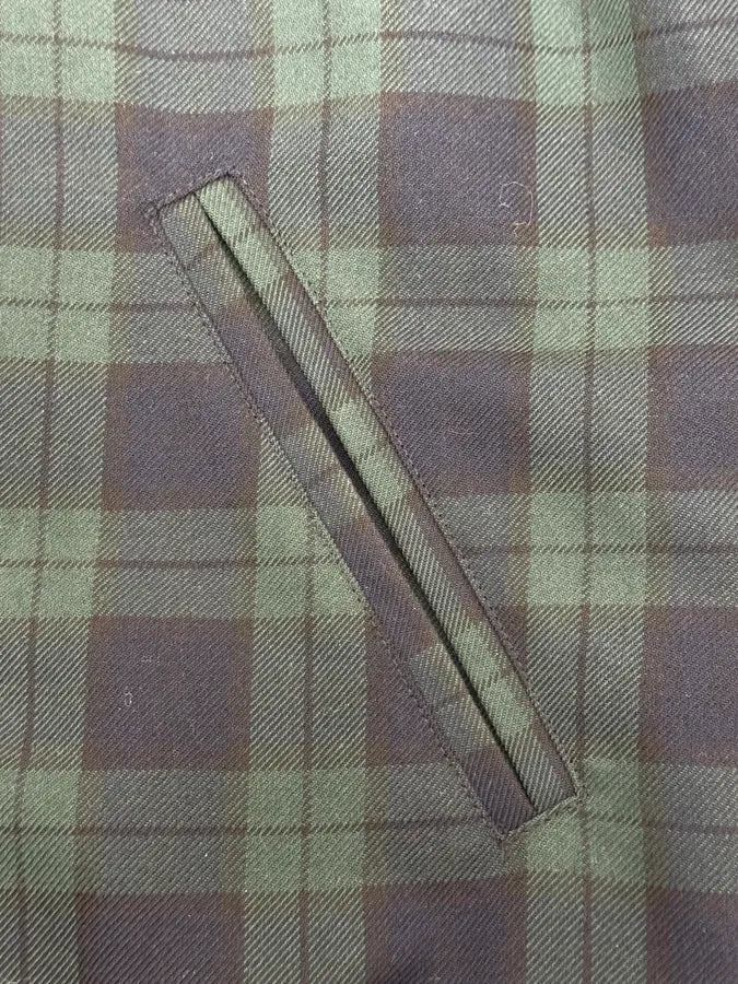 A.P.C College Tartan Navy & Green Jacket rybyHSA 7