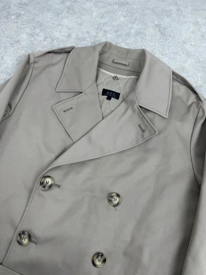 A.P.C. Beige Classy Trench Coat UeLKWHH 4