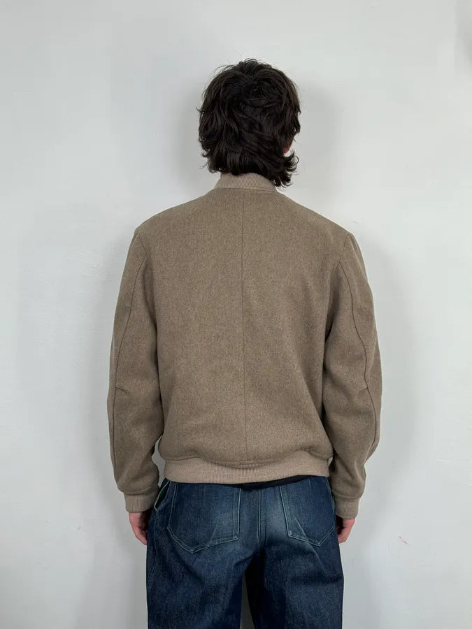 A.P.C. Beige Classy Wool Bomber Jacket MUcxvcI 2