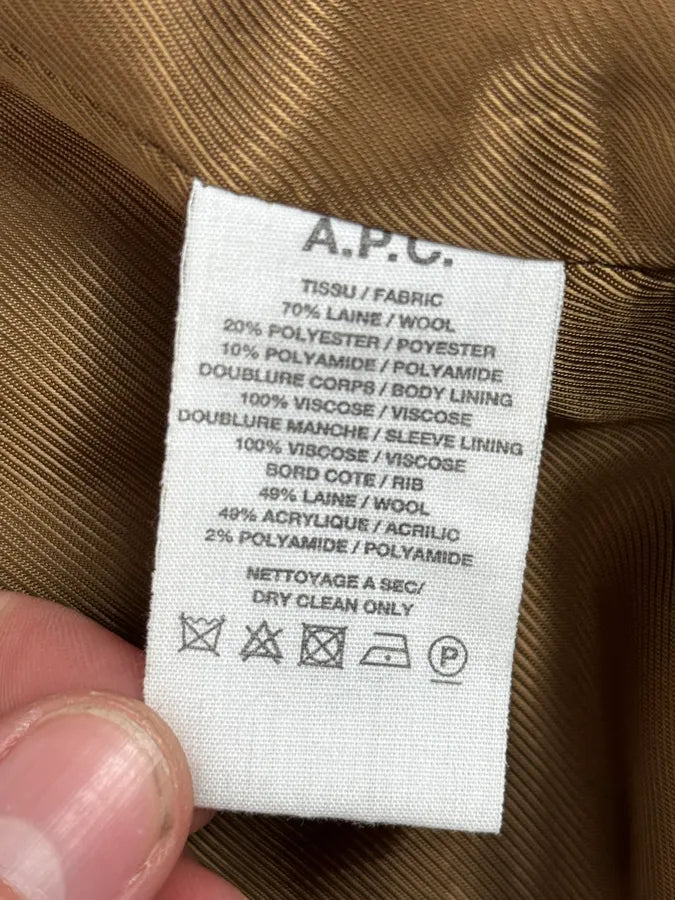 A.P.C. Beige Classy Wool Bomber Jacket MUcxvcI 12
