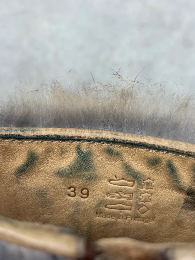 A.P.C. Beige Leather Rabbit Fur Boots eroksPX 8