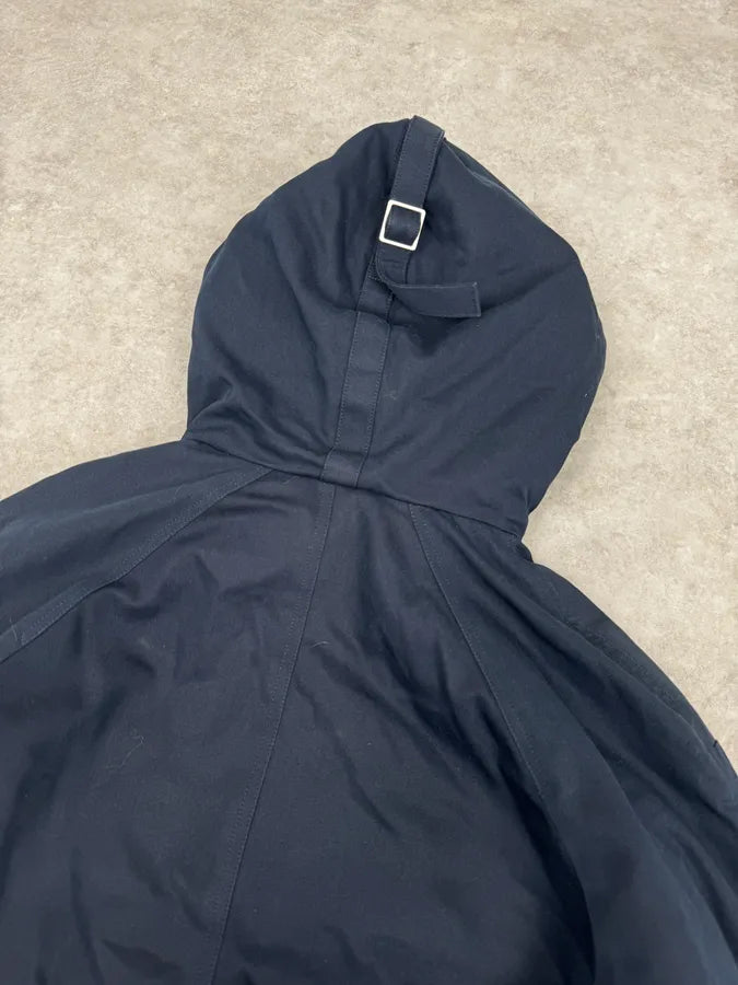 A.P.C. Navy Aviator Fur Hooded Bomber Jacket vFKjRUl 7