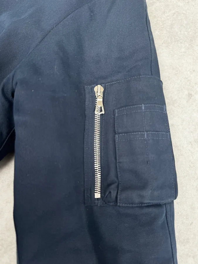 A.P.C. Navy Aviator Fur Hooded Bomber Jacket vFKjRUl 8