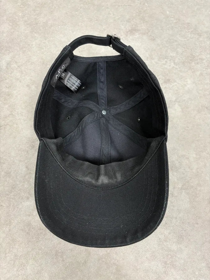 A.P.C. Black Minimalist Baseball Cap ppyPdzf 4