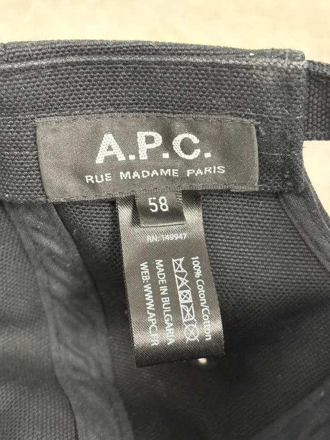 A.P.C. Black Minimalist Baseball Cap ppyPdzf 6