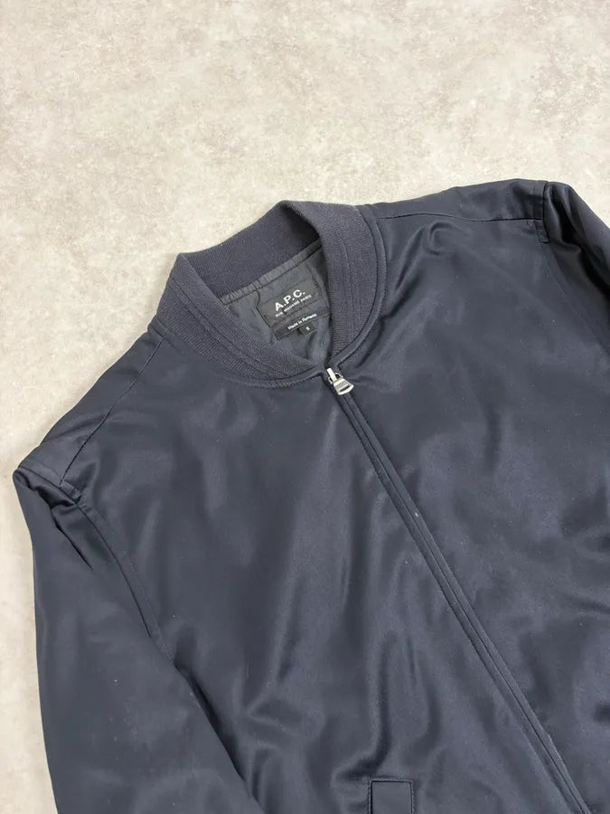 A.P.C. Black Nylon Zip-Pocket  Bomber Jacket LSUfSaY 4
