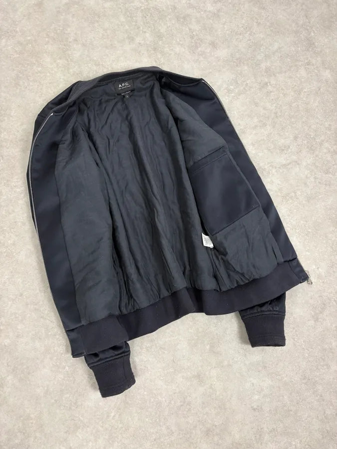 A.P.C. Black Nylon Zip-Pocket  Bomber Jacket LSUfSaY 6
