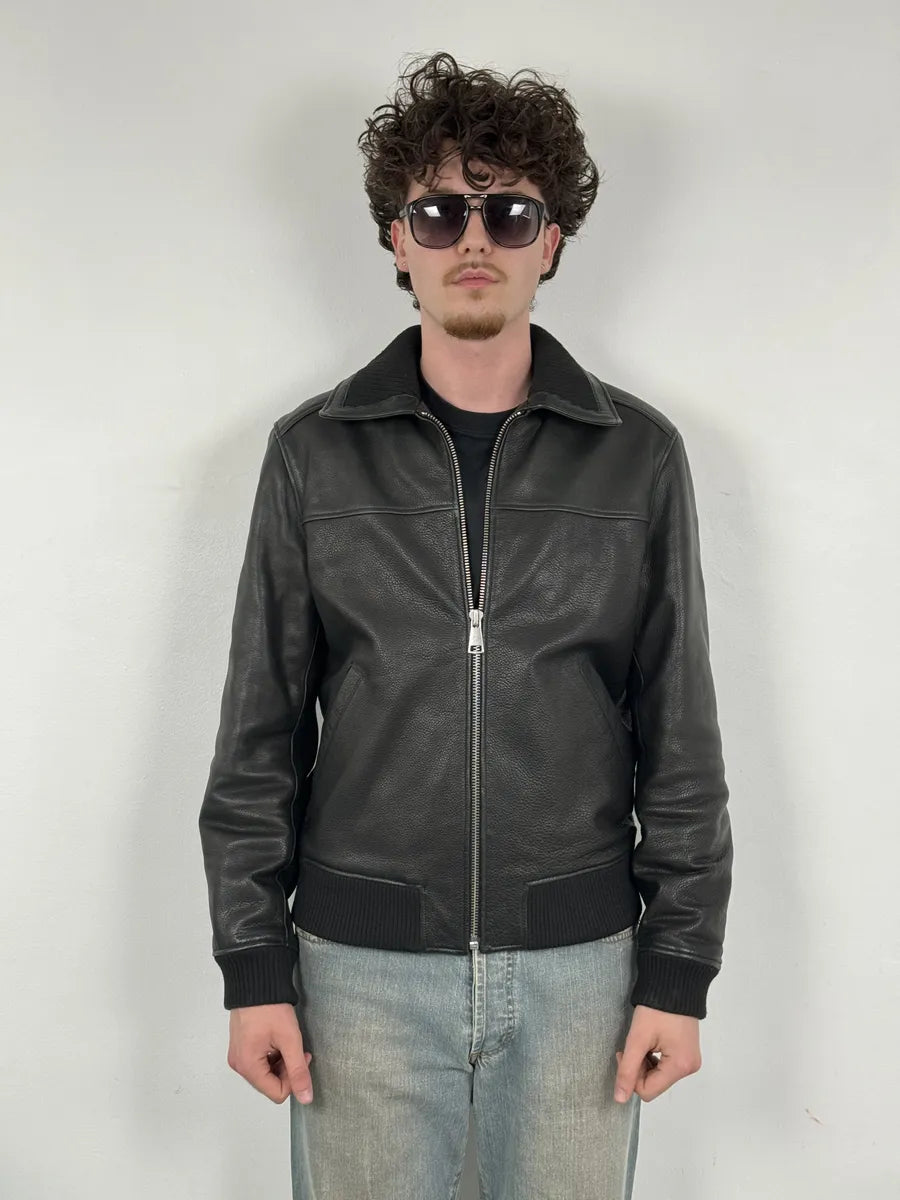 A.P.C. Black Calfskin Leather Jacket LNHhrXk 1