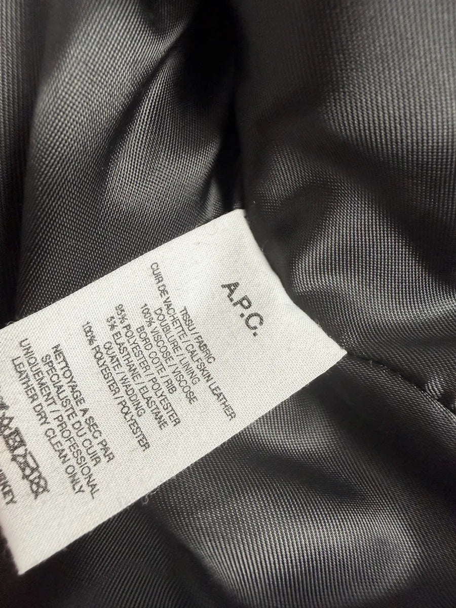 A.P.C. Black Calfskin Leather Jacket LNHhrXk 11