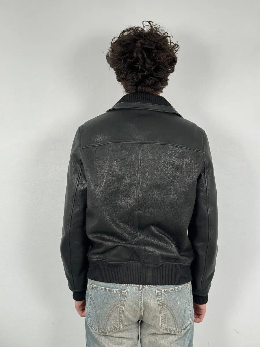 A.P.C. Black Calfskin Leather Jacket LNHhrXk 2