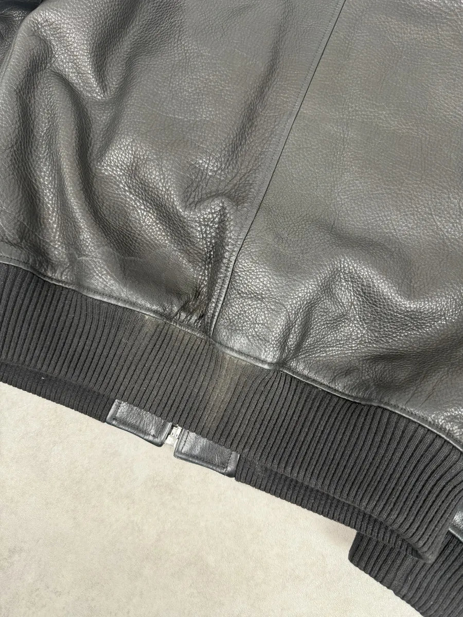 A.P.C. Black Calfskin Leather Jacket LNHhrXk 5