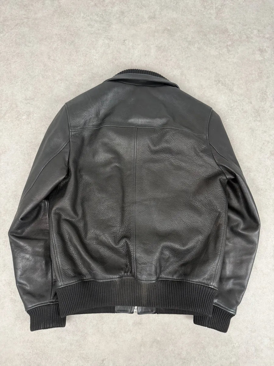 A.P.C. Black Calfskin Leather Jacket LNHhrXk 6