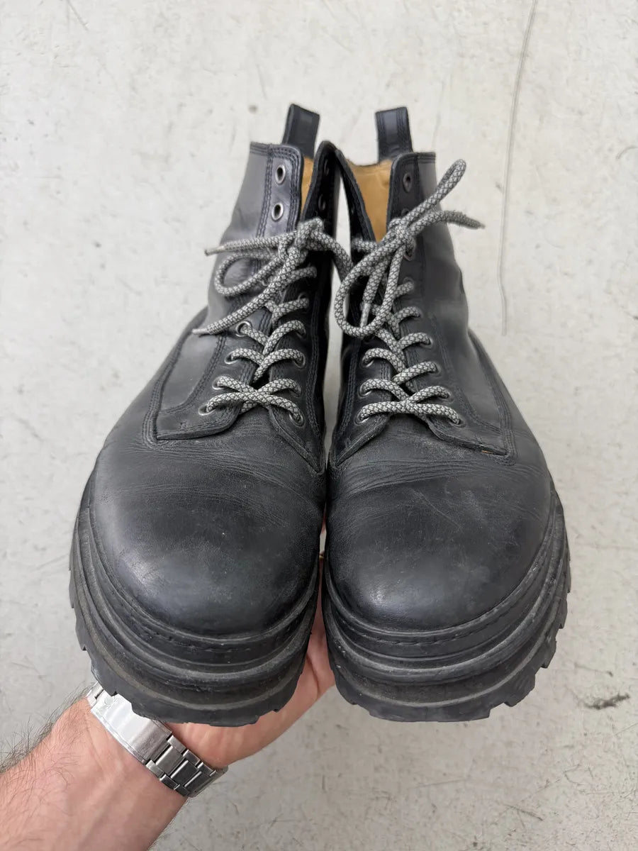A.P.C. Black Leather Daily Boots lgJirEI 4