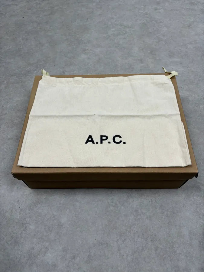 A.P.C. Black Leather Lace-Up Boots Chunky Sole Size 42 RiKFYdN 10