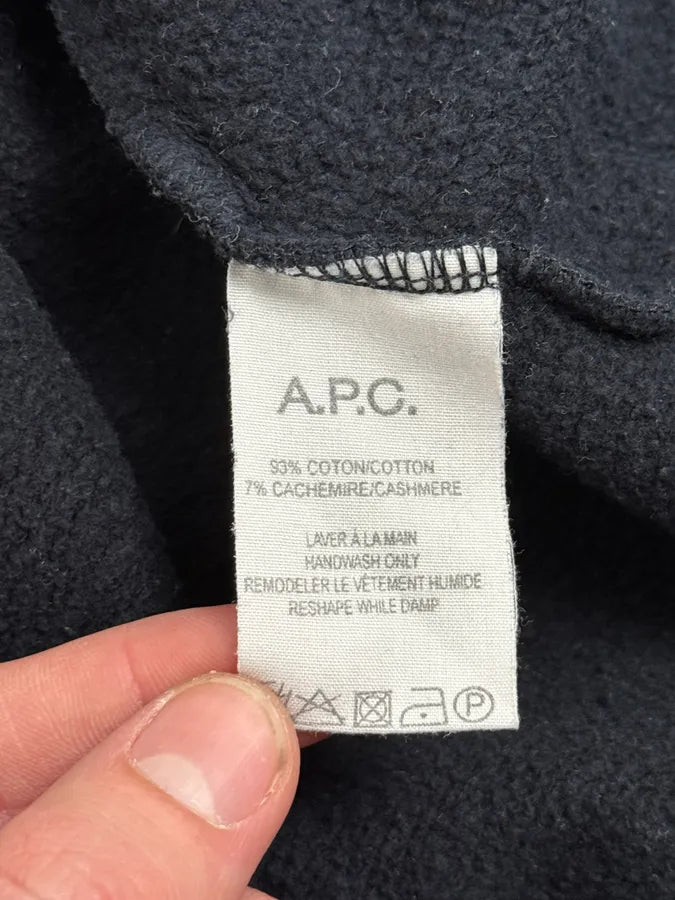 A.P.C. Navy Minimalist Zip-up Hoodie WxWbGey 8