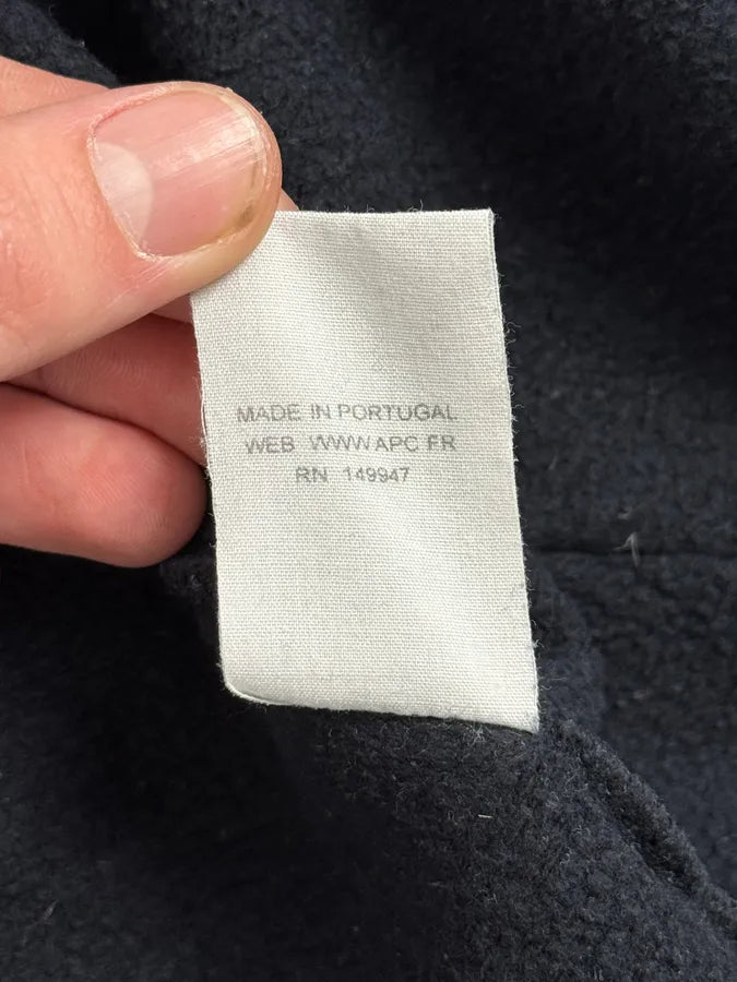 A.P.C. Navy Minimalist Zip-up Hoodie WxWbGey 9