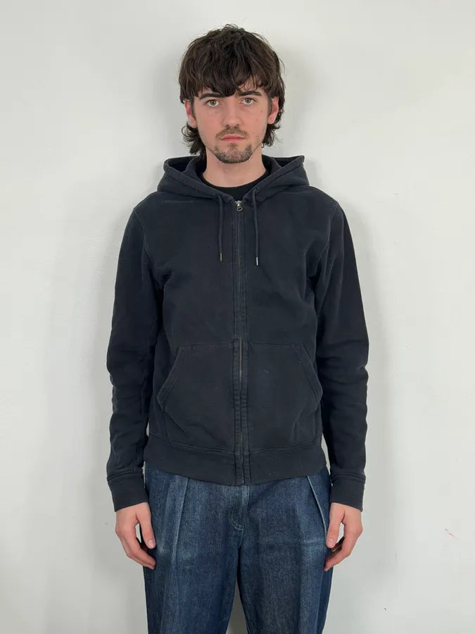 A.P.C. Navy Minimalist Zip-up Hoodie WxWbGey 1