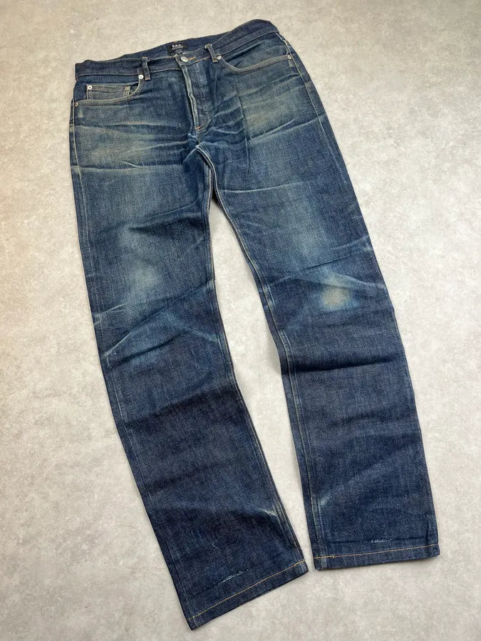 A.P.C. Blue Washed Denim Jeans LNxvAAf 5