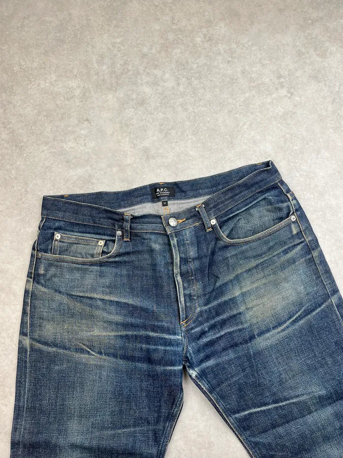 A.P.C. Blue Washed Denim Jeans LNxvAAf 4