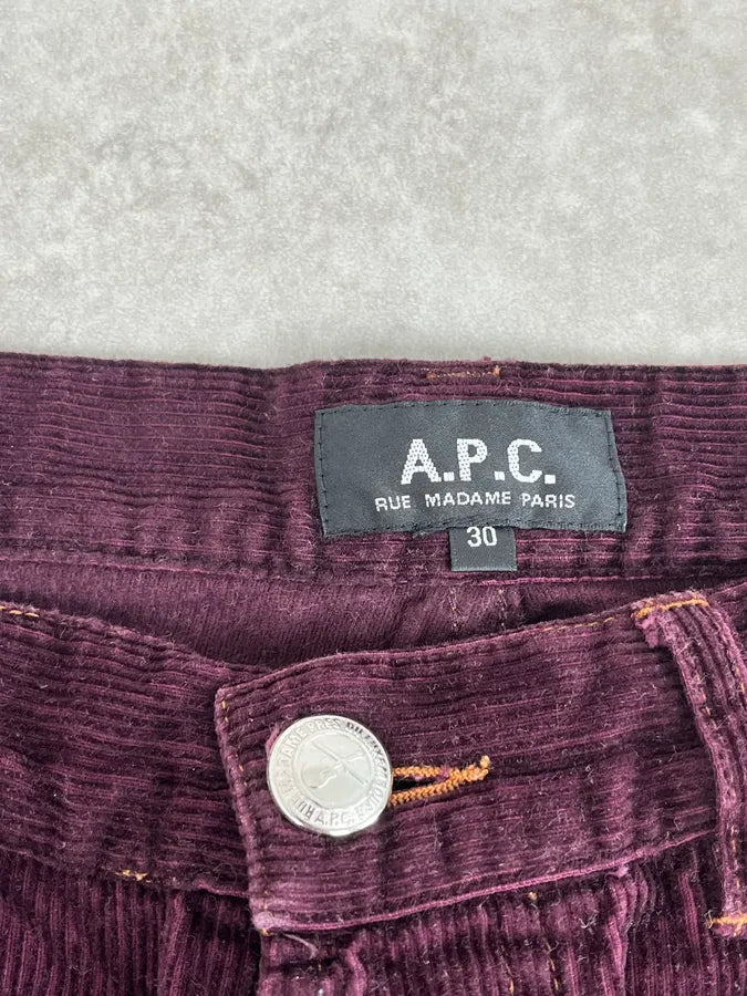 A.P.C. Purple Corduroy Slim Pants MkpUbdQ 10
