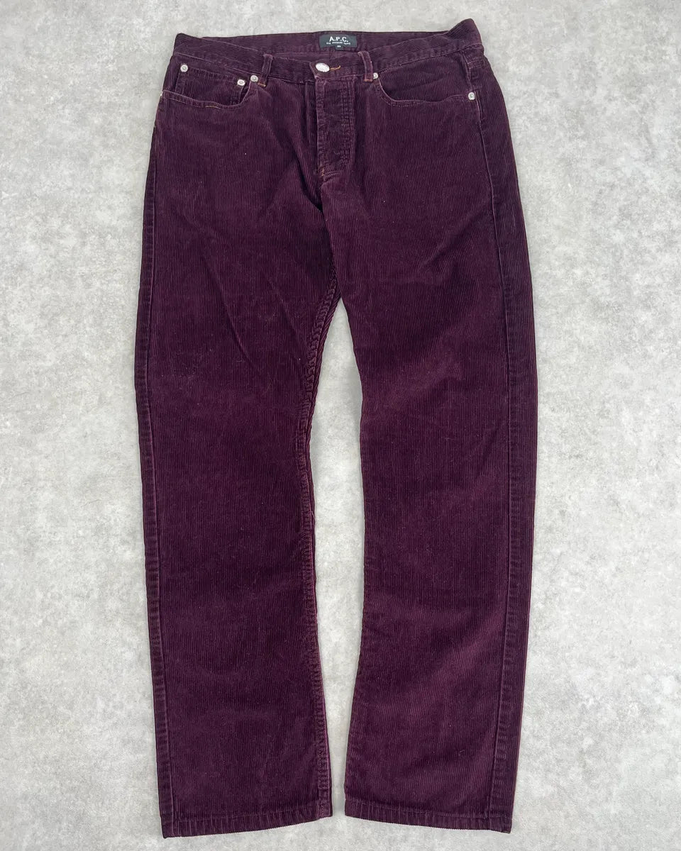A.P.C. Purple Corduroy Slim Pants MkpUbdQ 0
