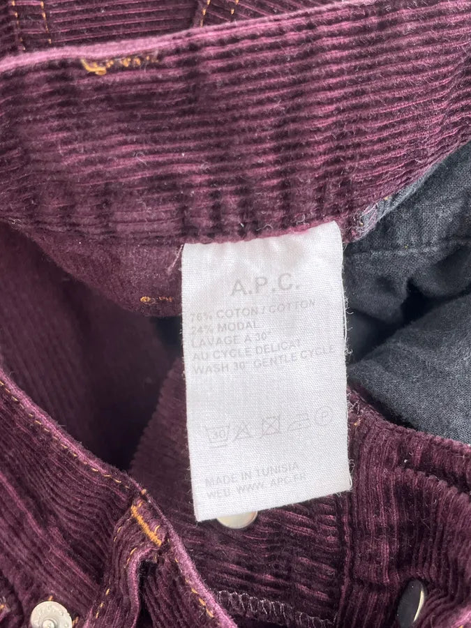 A.P.C. Purple Corduroy Slim Pants MkpUbdQ 11