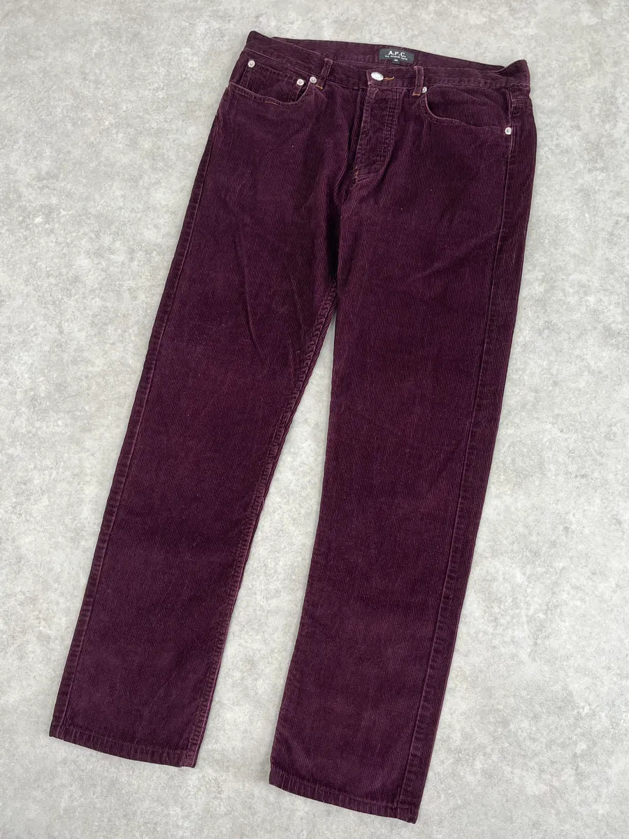 A.P.C. Purple Corduroy Slim Pants MkpUbdQ 5