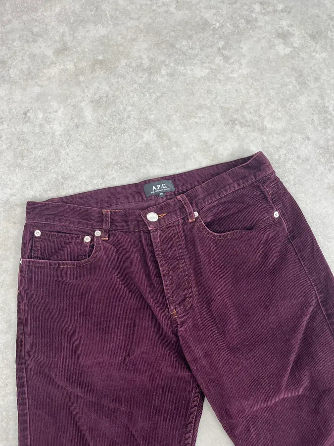 A.P.C. Purple Corduroy Slim Pants MkpUbdQ 4
