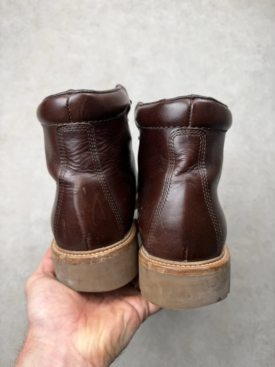 A.P.C. Brown Leather High Daily Mountain Boots lKtZdbA 9