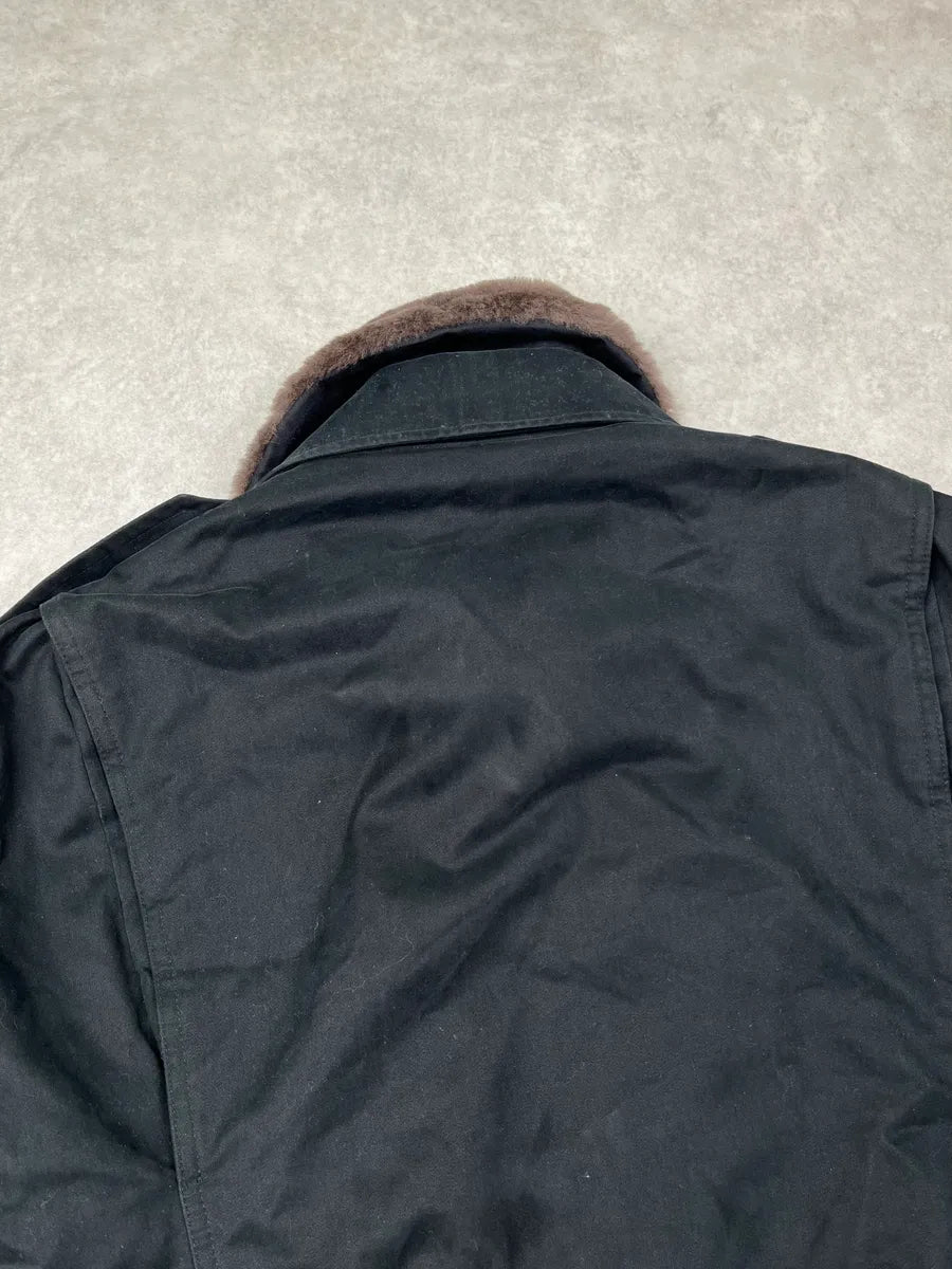 A.P.C. Brown Removable Fur Collar Light Jacket PmOLGXf 5