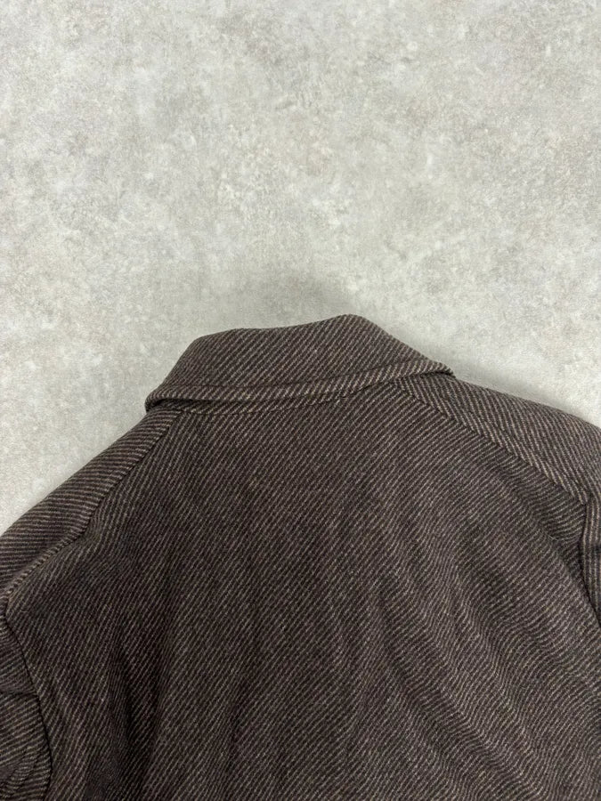A.P.C. Brown Wool Light Buttoned Officer Jacket Lyapmty 5