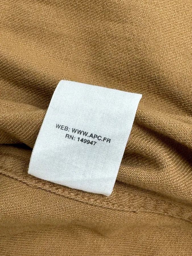 A.P.C. Camel Cotton Shirt Jacket Cargo Pockets aMVQAsQ 10