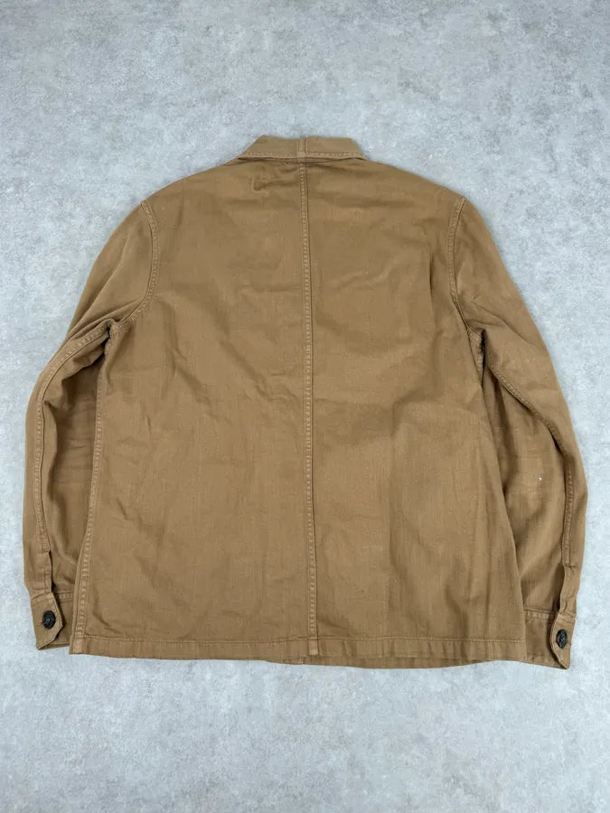 A.P.C. Camel Cotton Shirt Jacket Cargo Pockets aMVQAsQ 5