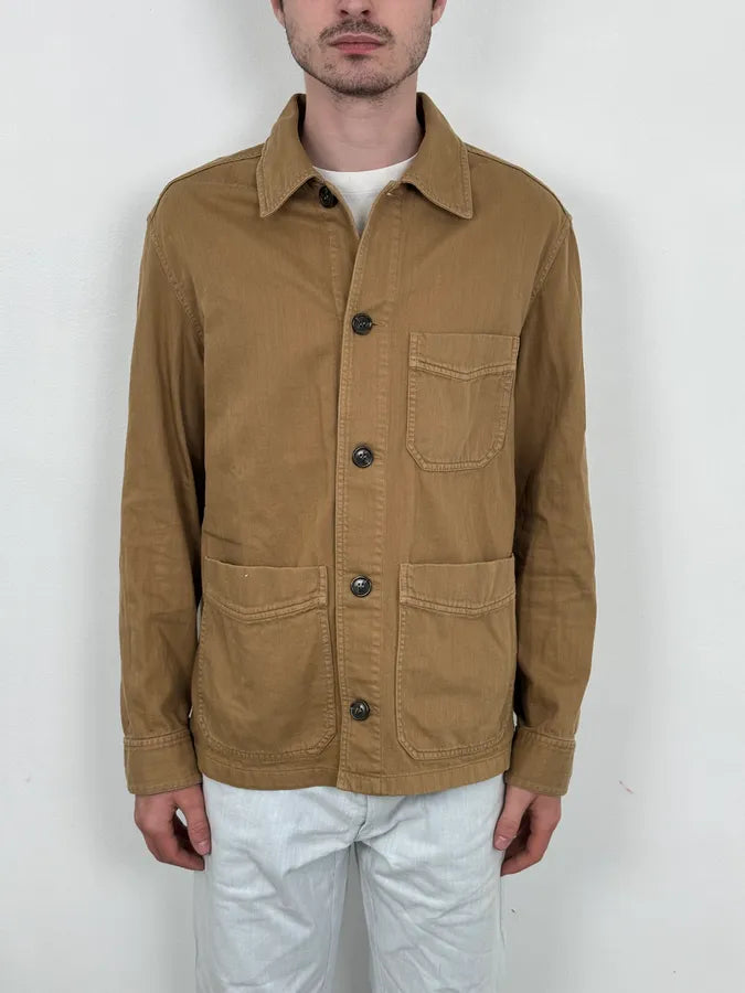 A.P.C. Camel Cotton Shirt Jacket Cargo Pockets aMVQAsQ 1