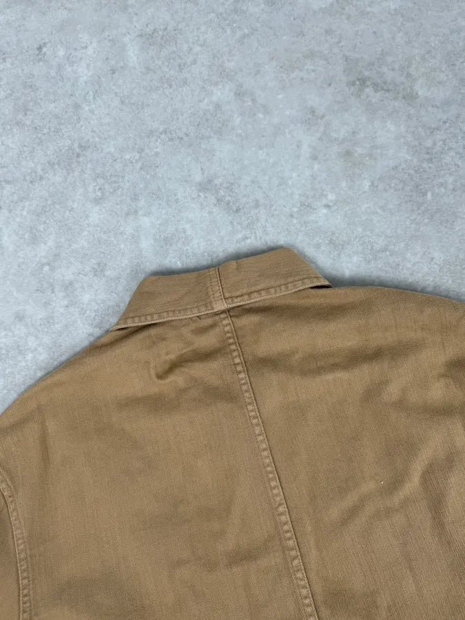A.P.C. Camel Cotton Shirt Jacket Cargo Pockets aMVQAsQ 6