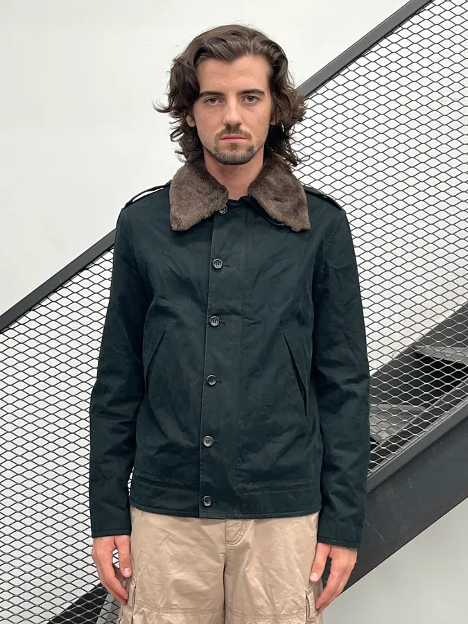 A.P.C. Brown Removable Fur Collar Light Jacket PmOLGXf 1