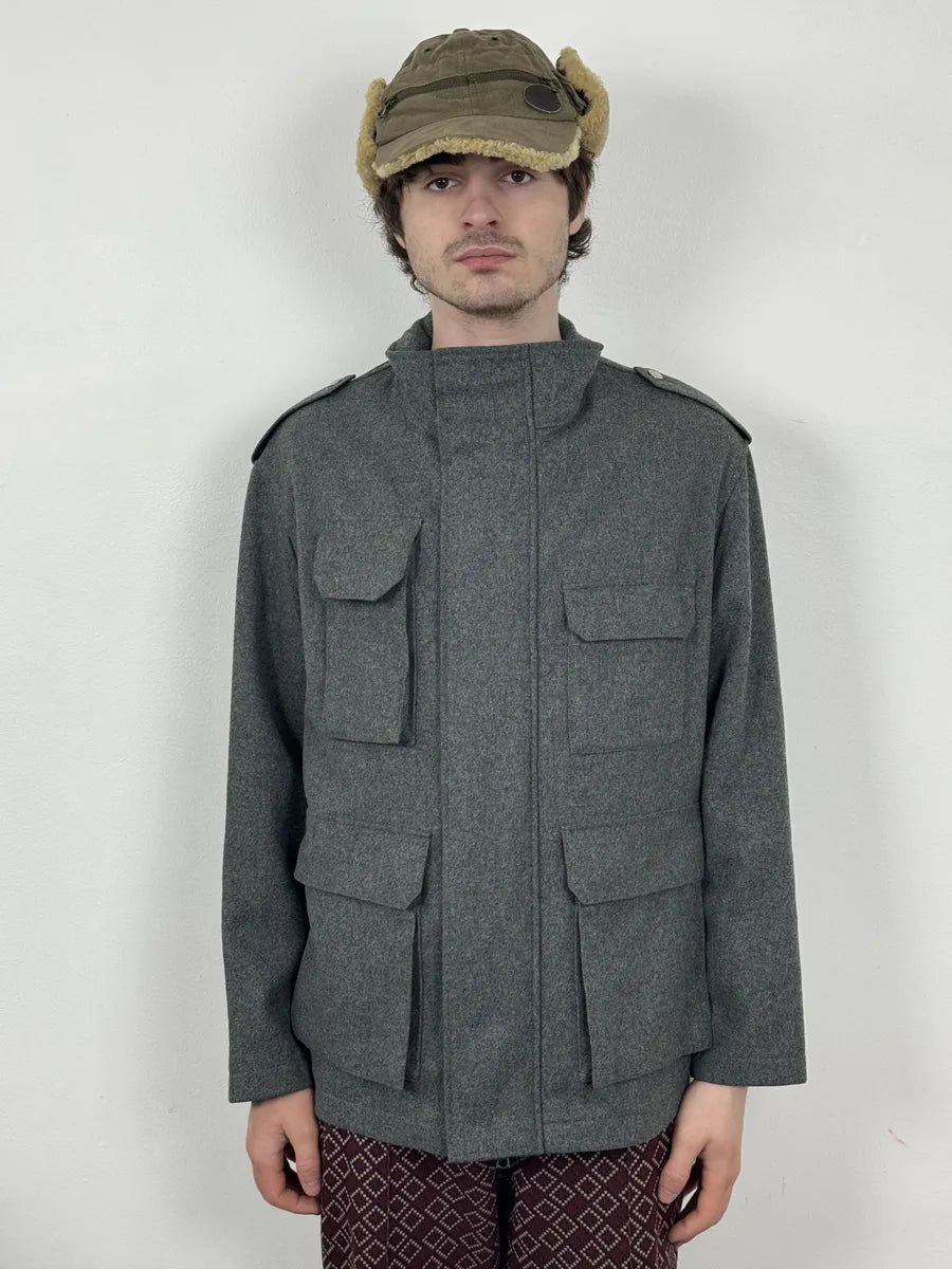 A.P.C. Imperial Grey Wool Parka Jacket uIWjpcc 1