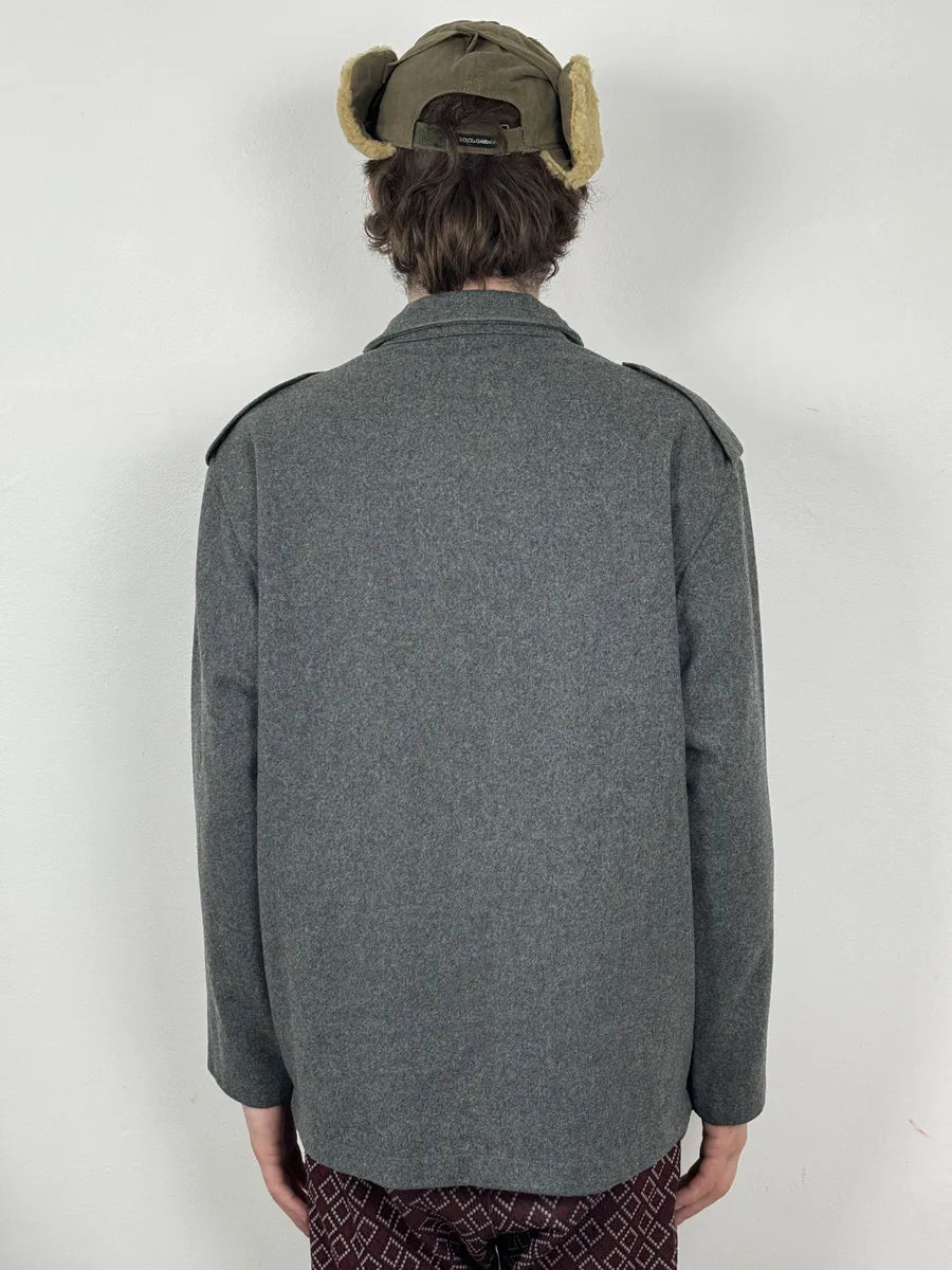A.P.C. Imperial Grey Wool Parka Jacket uIWjpcc 2