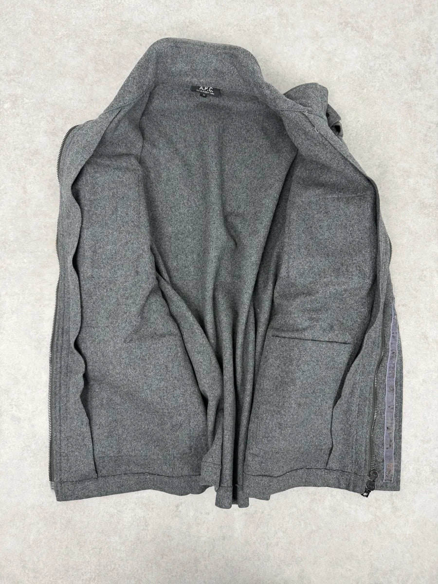 A.P.C. Imperial Grey Wool Parka Jacket uIWjpcc 4