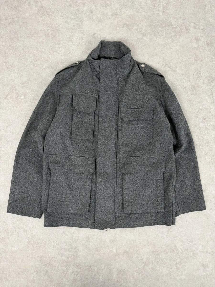 A.P.C. Imperial Grey Wool Parka Jacket uIWjpcc 7